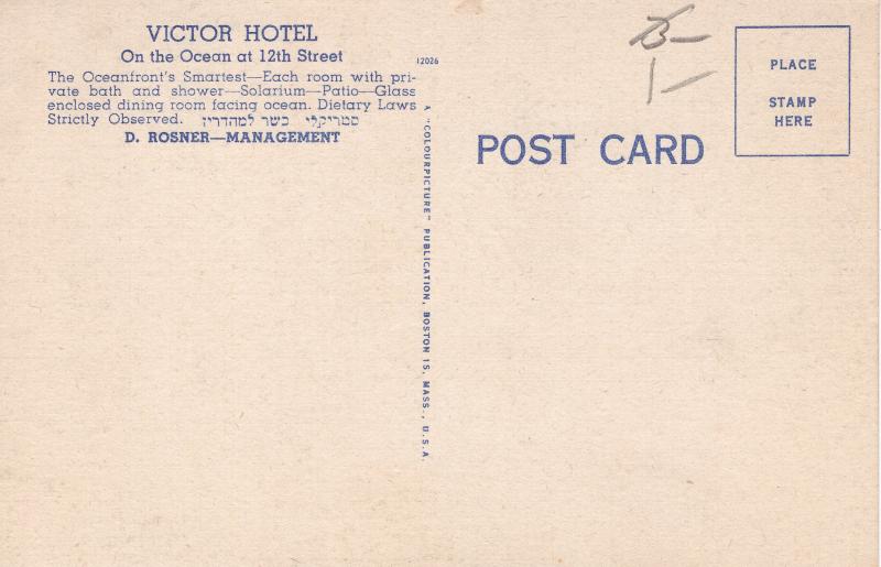 US    PC1893 VICTOR HOTEL, MIAMI BEACH, FLORIDA