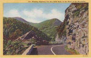 Winding Highway Cut - In the Heart of the Mountains - North Carolina - Linen