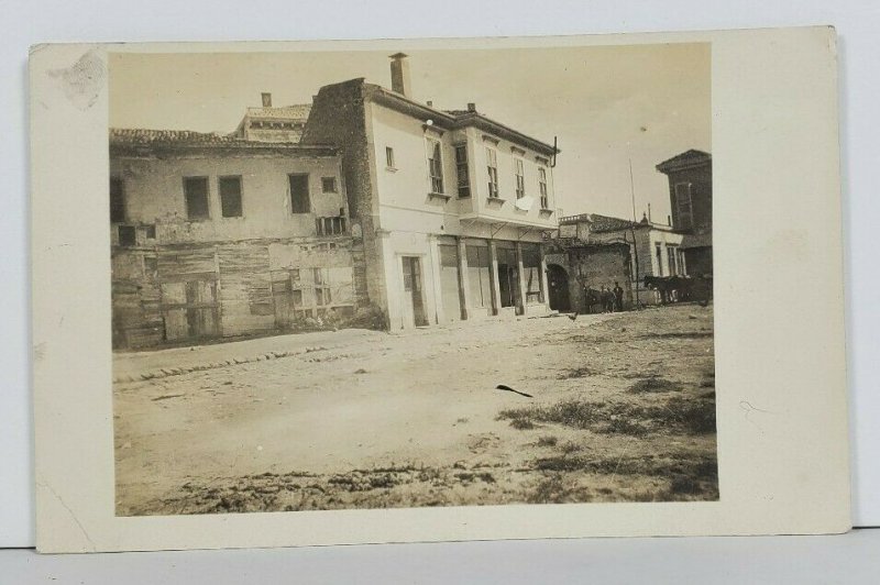 Russia Rppc Street Scene c1920-30's Real Photo Old Buildings Postcard O5