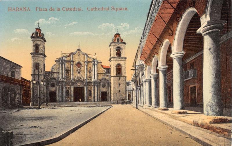 HABANA CUBA~PLAZA de la CATEDRAL~THE CATHEDRAL SQUARE POSTCARD