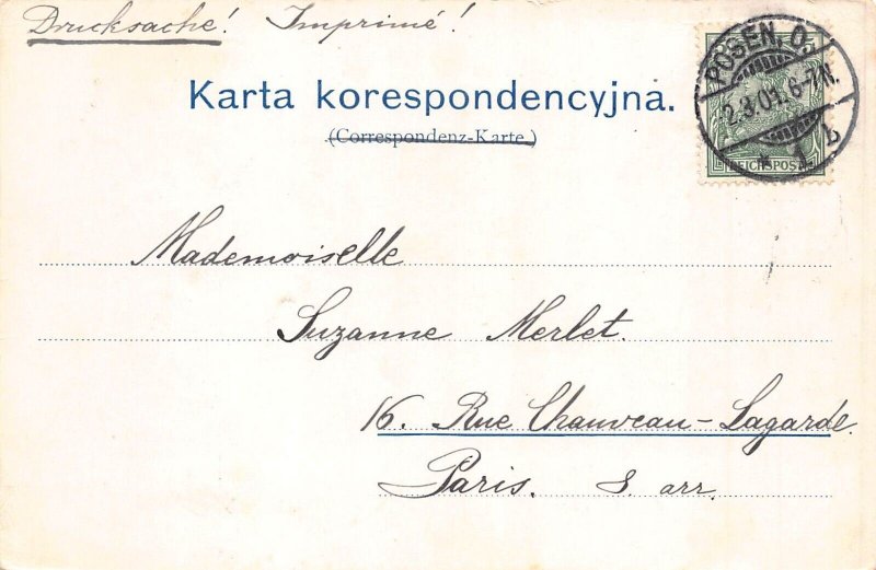 L163 Poland 1901 children signed Batowski postcard