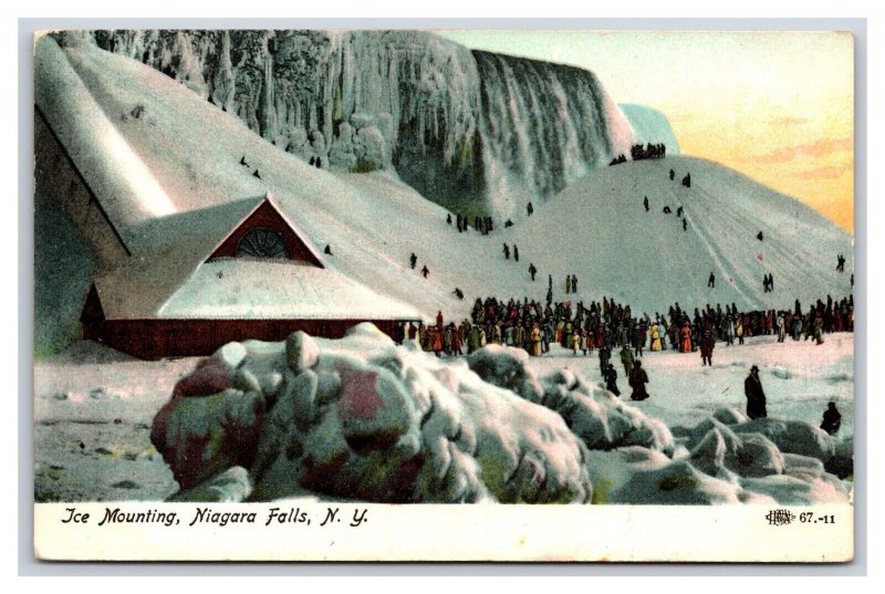 Frozen Ice Below Niagara Falls New York NY UNP  DB Postcard P26