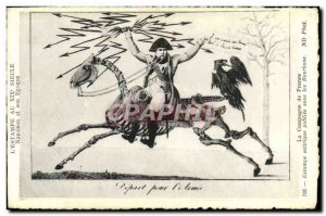 Old Postcard Napoleon 1st Campaign of France Print satirical Skeleton Horse