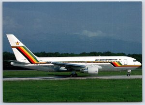 Airplane Postcard Air Zimbabwe Airlines Boeing 767-2NO(ER) at Geneva CI6