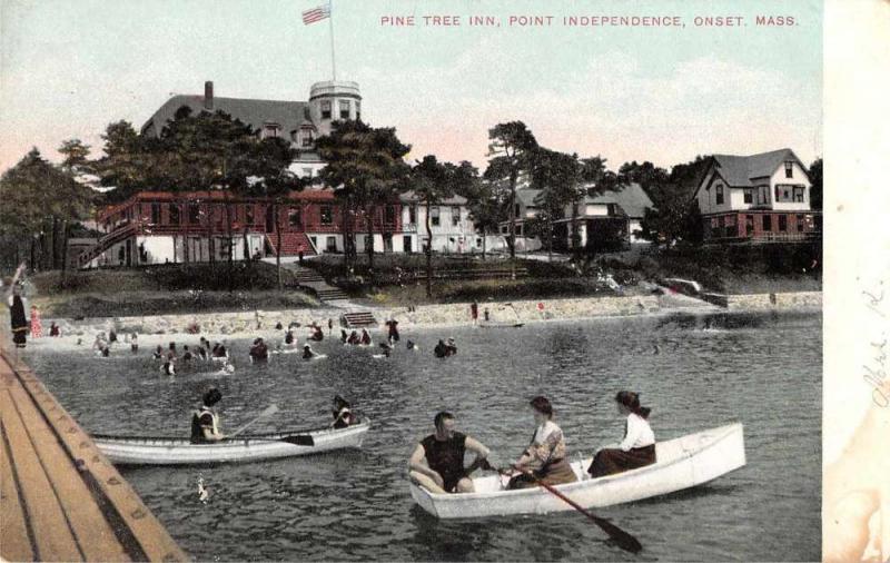 Onset Massachusetts Point Independence Pine Tree Inn Antique Postcard J55334