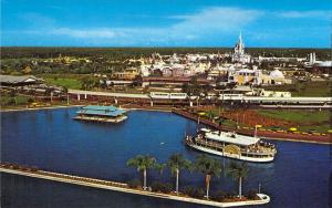 Walt Disney World 01110288, Magic Kingdom Boats, Monorail,   Vintage Postcard