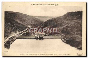 Old Postcard Electricite Panoramic view of the dam and the Sioule viaduct Fades