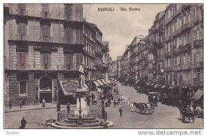 Street View, Statue, Via Roma, Napoli (Campania), Italy, 1900-1910s