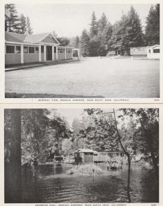 (2 cards) Sequoia Gardens Santa Cruz CA California General View & Swimming Pool