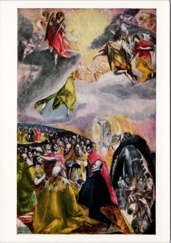 Adoration of the Name of Jesus El Greco National Gallery Art Card Postcard D37