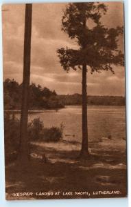 *Vesper Landing Lake Naomi Lutherland Pennsylvania PA Vintage Postcard C10