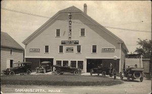 Damariscotta ME Maine Chandler Car Dealership? Service Station RPPC c1915