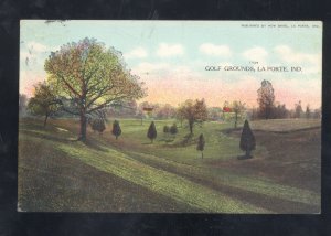 LA PORTE INDIANA GOLF COURSE LINKS VINTAGE POSTCARD LAPORTE IND. 1909