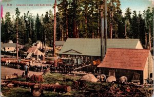 Lumber Camp Saw Mill Antique Divided Back Unposted Postcard 