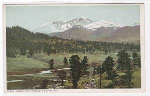 Long's Peak from Estes Park Rocky Mountains Colorado Phostint postcard