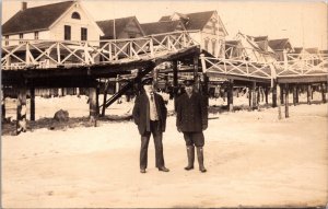 Lot of 5 RPPCs Rockaway Beach New York Boardwalk Storm Damage Cassian Boat Club