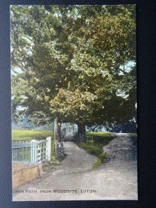 Bedfordshire LUTON Lawn Path from Woodside c1906 Postcard by W.H. Cox