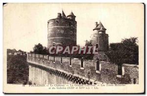 Old Postcard Fougeres Chateau La Courtine The Great Melusine Tours and Goblin