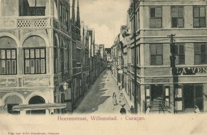 curacao, W.I., WILLEMSTAD, Heerenstraat (1900s) Gebr. Jonckheer Postcard