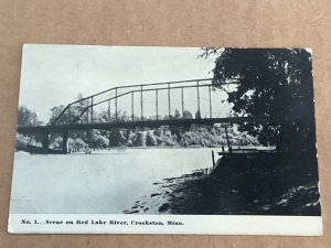 Real Photo Scene on Red Lake River, Crookston, Minnesota Bridge