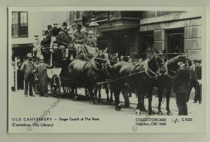 pp0900 - Kent Canterbury - Stage Coach outside The Rose Hotel - Pamlin postcard