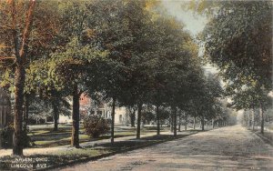 SALEM, Ohio OH   LINCOLN AVENUE   Homes~Tree Lined Street  c1910's Postcard