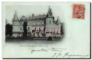 Chateau de Rambouillet Old Postcard (side of the lake)