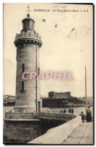Old Postcard Marseille Lighthouse St. Mary