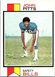 1973 Topps Football Card John Pitts Buffalo Bills sk2464
