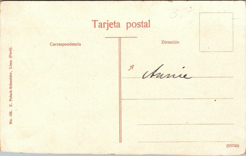 Vtg Panpania Cerro de Pasco Peru 1910s Postcard
