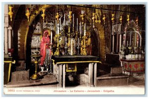 c1910 Images Candles Golgatha Jerusalem Israel Unposted Antique Postcard