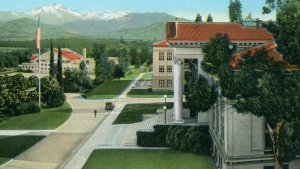 Postcard Corner of the Quad at University of Redlands in Redlands, CA.     S5