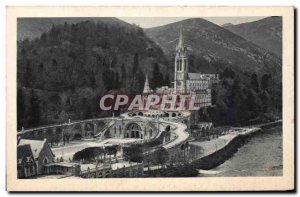 Old Postcard Lourdes View D & # 39Ensemble On The Basillque