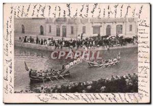 Old Postcard Local Scene Water Joust with the lace and the court