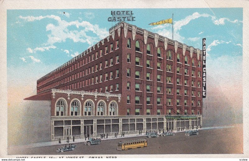 OMAHA, Nebraska, 1900-10s; Hotel Castle, 16th at Jones St.