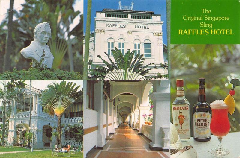 Singapore Raffles Hotel 1986 Postcard