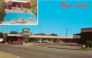 NM, Roswell, New Mexico, Mayo Lodge Motel, Pool, Multi-View,50s Cars,DP No 39202