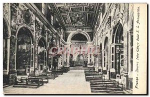 Old Postcard Firenze Intero della Chiesa della S S Annunziata