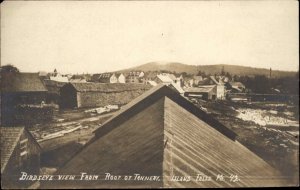 Island Falls ME Unusual View From Roof of Tannery Real Photo Postcard c1910