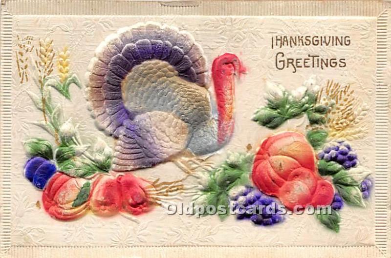 Thanksgiving Old Vintage Antique Postcard Post Card 1915