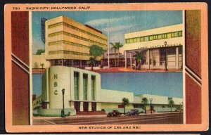 California HOLLYWOOD New Studios of CBS and NBC Radio City - pm1939 - LINEN