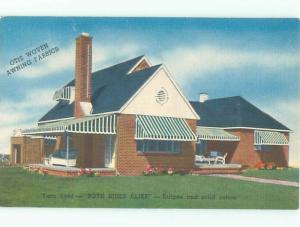 Pre-1980 Postcard Ad OTIS WOVEN AWNING FABRICS AC7313