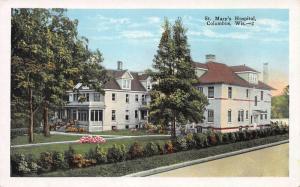 St. Mary's Hospital, Columbus, Wisconsin, Early Postcard, Unused