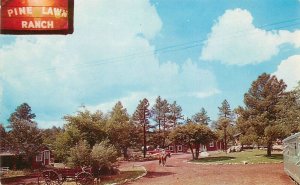 Postcard Arizona Prescott Pine Lawn Ranch 1950s Riggins Dexter 23-2608