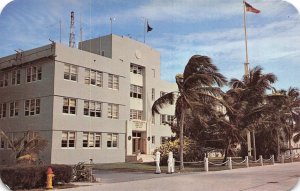 Key West FL Florida NAVAL BASE~Admin Building~Sailors ca1950's MILITARY Postcard