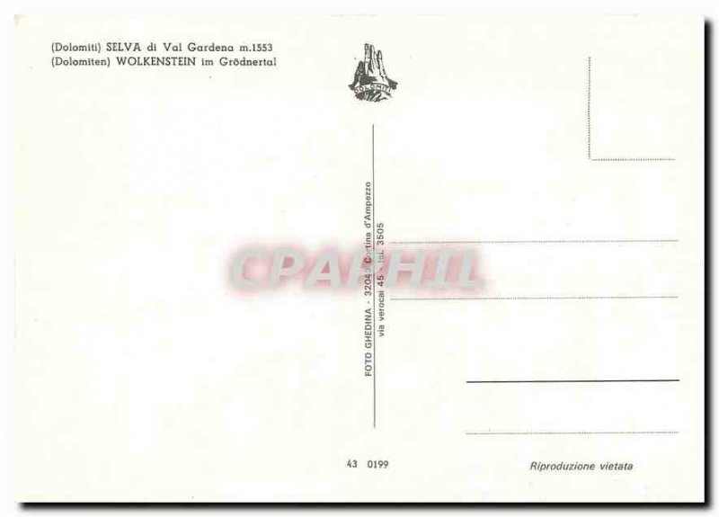 Postcard Modern (Dolomit) Selva di Val Gardena m.1553