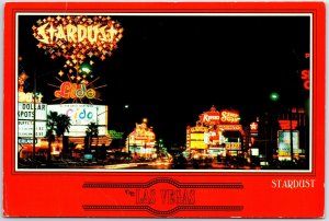 VINTAGE POSTCARD CONTINENTAL SIZE THE STARDUST HOTEL ON THE LAS VEGAS STRIP 1970