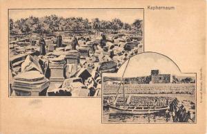 Capernaum Israel Kaphernaum Multiview Antique Postcard K96787