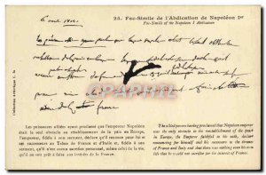 Old Postcard Fac Simile of & # 39abdication Napoleon 1st