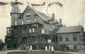 Circa 1910 St. Joseph's Hospital Lorain OH People Porch Balcony Postcard P33